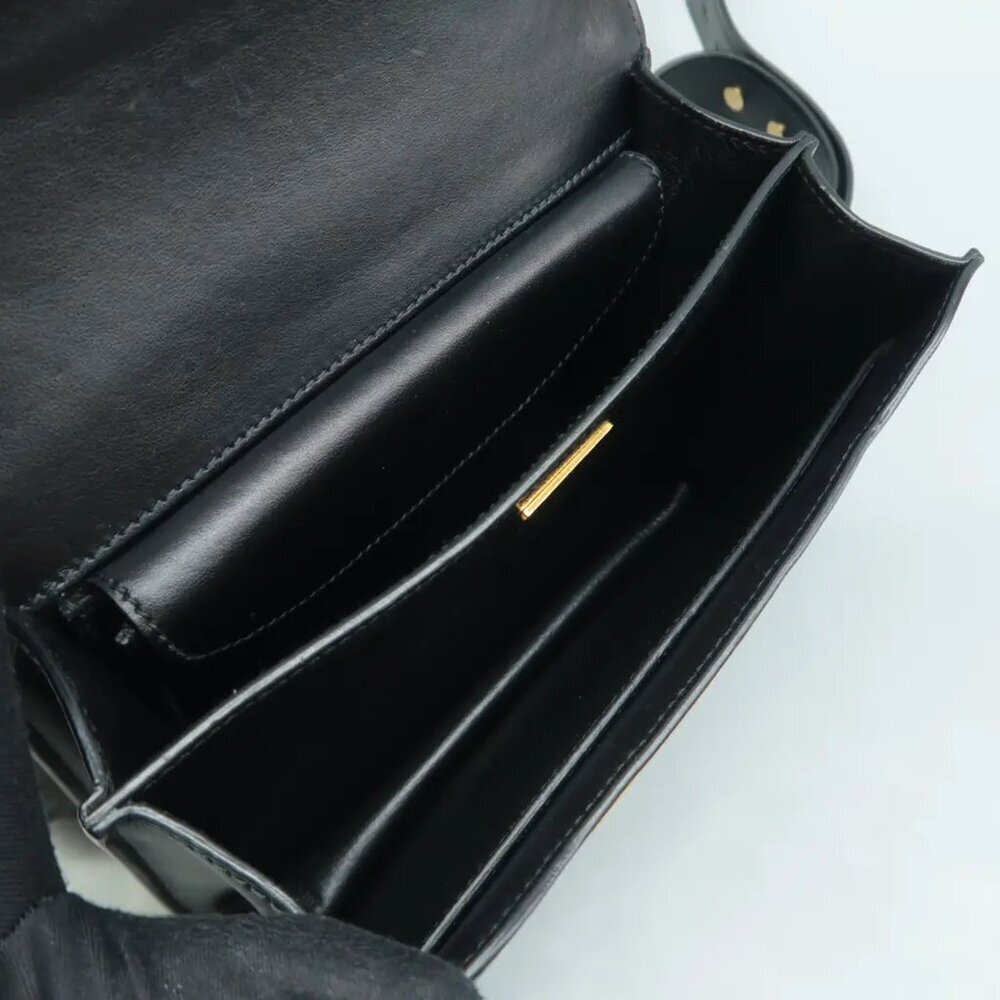 100% Authentic Prada Cahier Black Leather Shoulder Bag 1008-082224 - Picture 10 of 12
